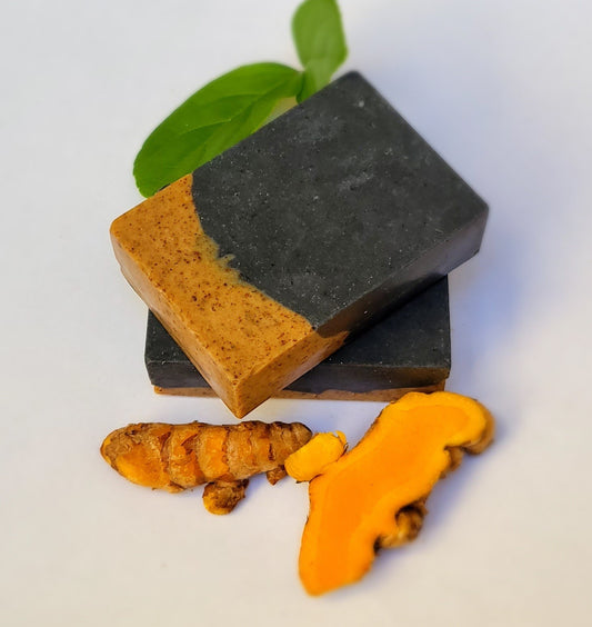 Activated Charcoal & Turmeric Face Soap (Unscented)