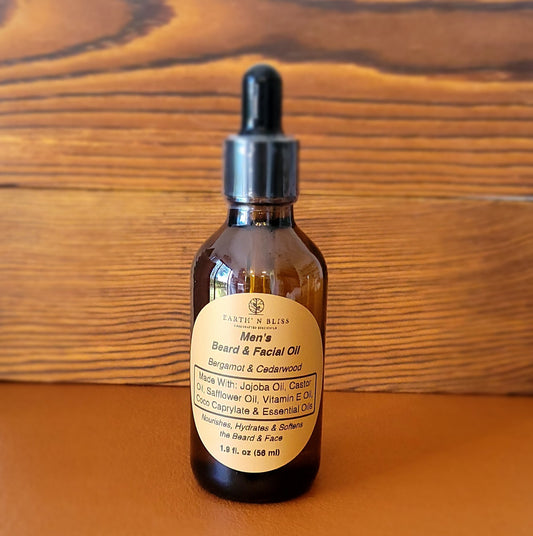 Men's Beard & Facial Oil- Bergamot & Cedarwood
